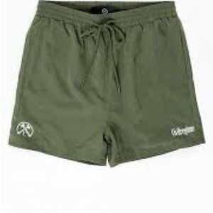 PacSun Civil Regime Olive Green Casual Athletic Shorts